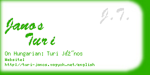 janos turi business card